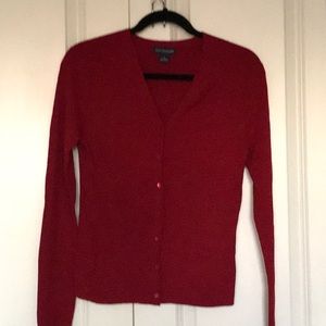 Ann Taylor button front v neck sweater